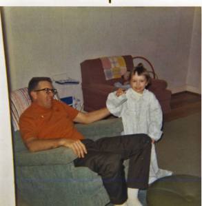 Dad and me in our house in Bergoo, WV.  I was about 5 years old.